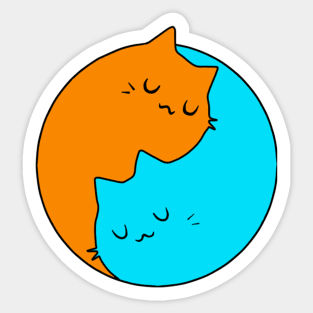 Sugarori YIn Yang Cats Sticker